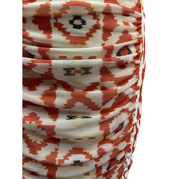 Nordstrom Geometric Print Ruched Skirt Medium - Picture 3 of 7